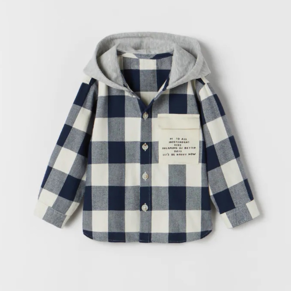ZARA Contrasting checkered Overshirt